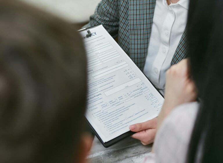 Lawyer showing a legal documents