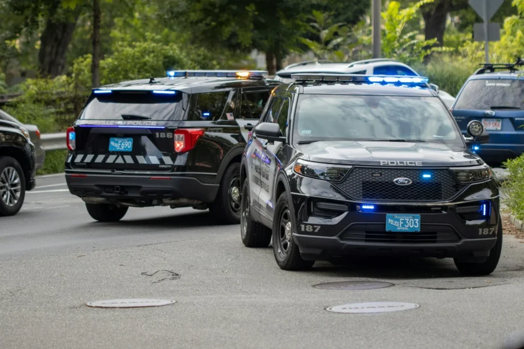 Police Investigating a car accident