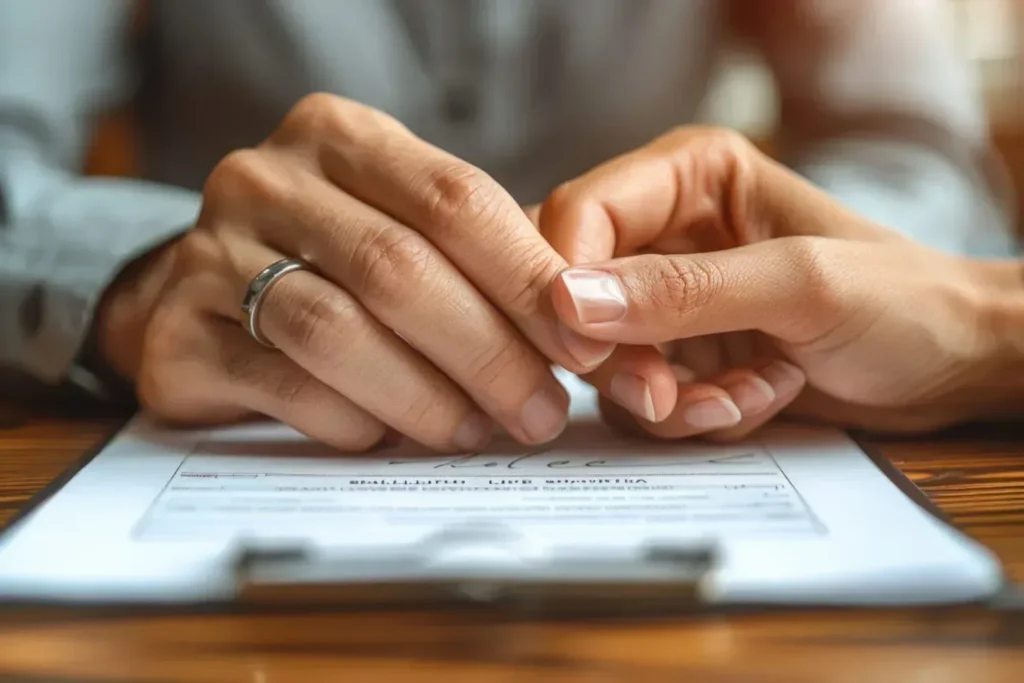 Woman filing for divorce